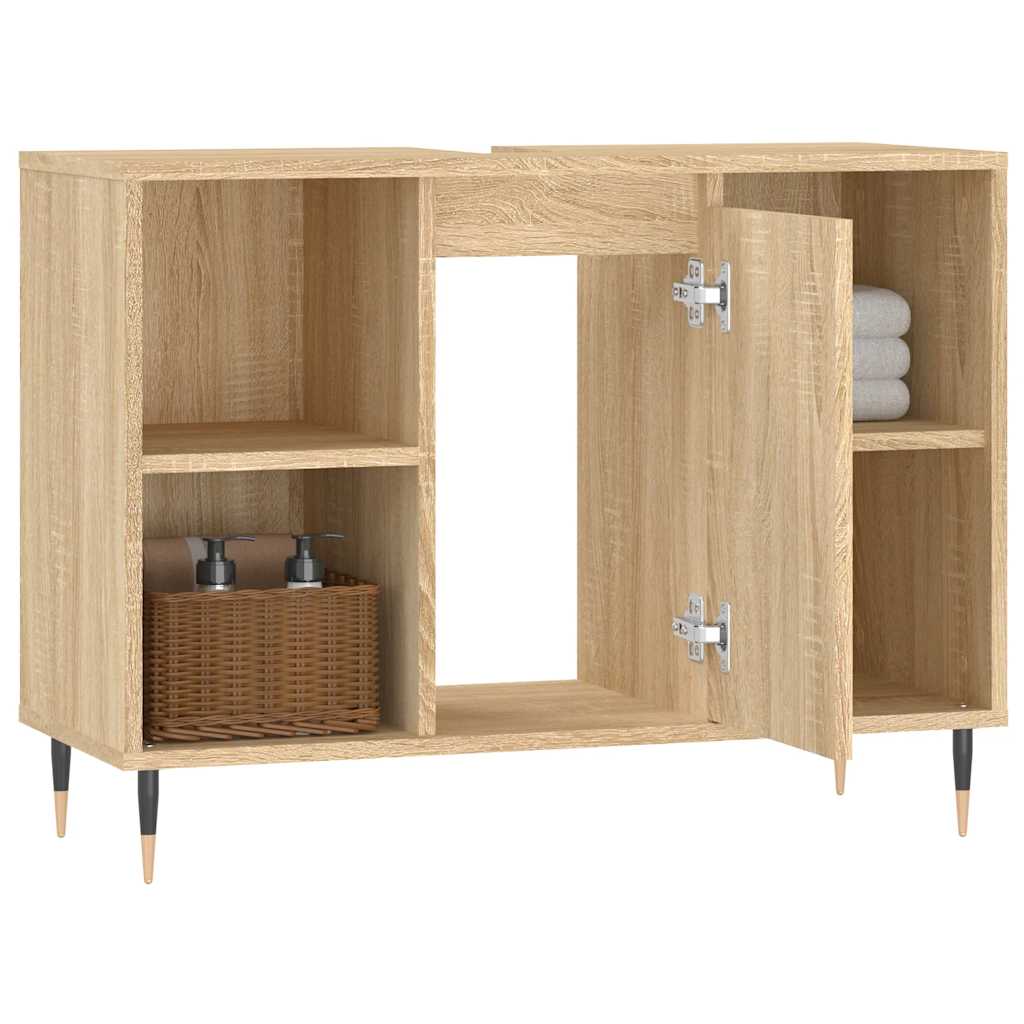 vidaXL Bathroom Cabinet Sonoma Oak 80x33x60 cm Engineered Wood