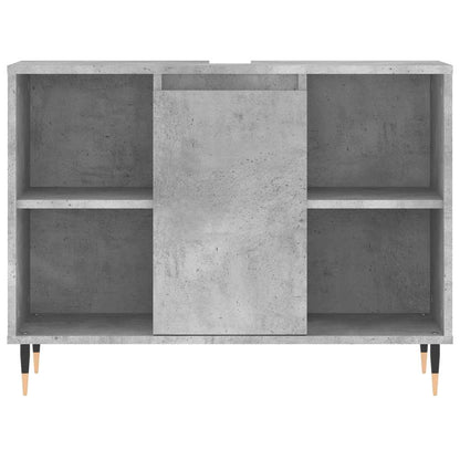 vidaXL Bathroom Cabinet Concrete Grey 80x33x60 cm Engineered Wood