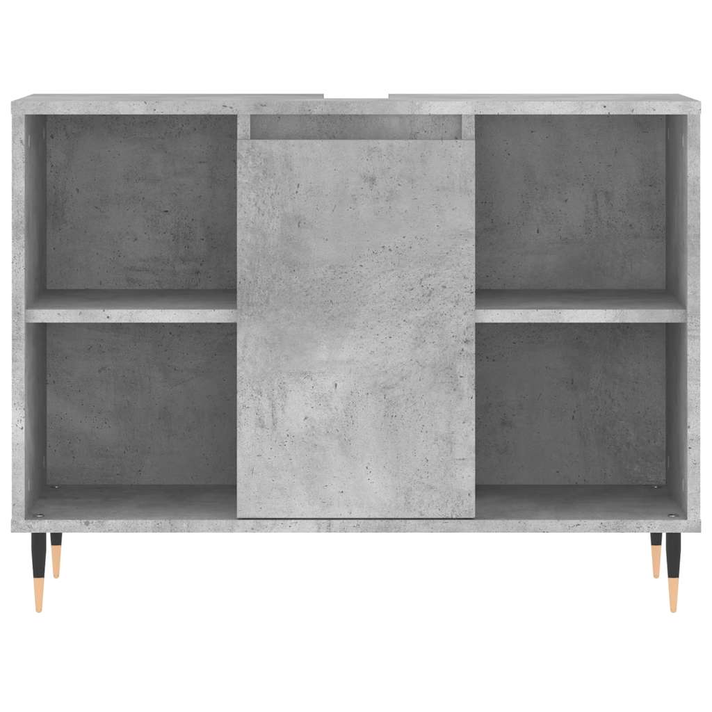 vidaXL Bathroom Cabinet Concrete Grey 80x33x60 cm Engineered Wood