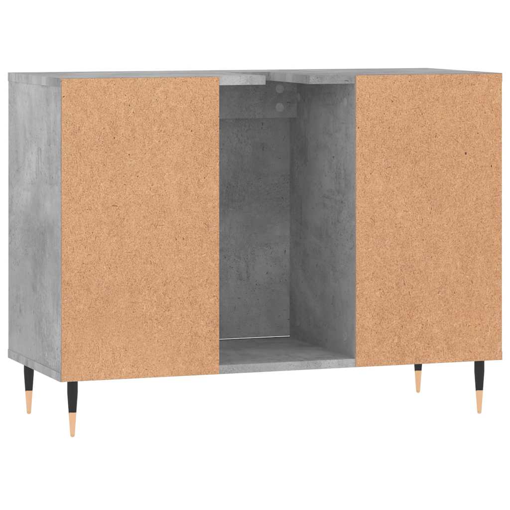vidaXL Bathroom Cabinet Concrete Grey 80x33x60 cm Engineered Wood