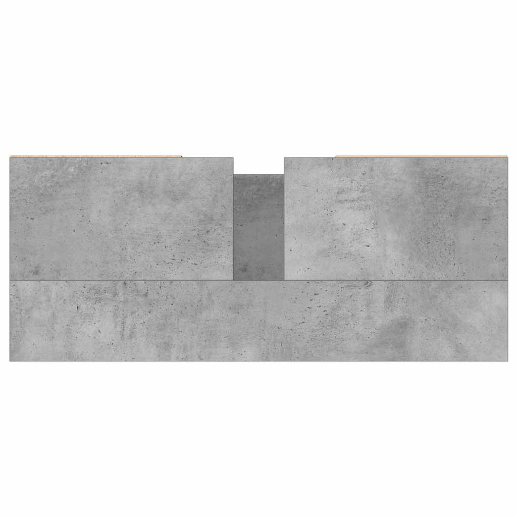 vidaXL Bathroom Cabinet Concrete Grey 80x33x60 cm Engineered Wood