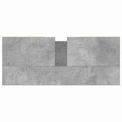 vidaXL Bathroom Cabinet Concrete Grey 80x33x60 cm Engineered Wood