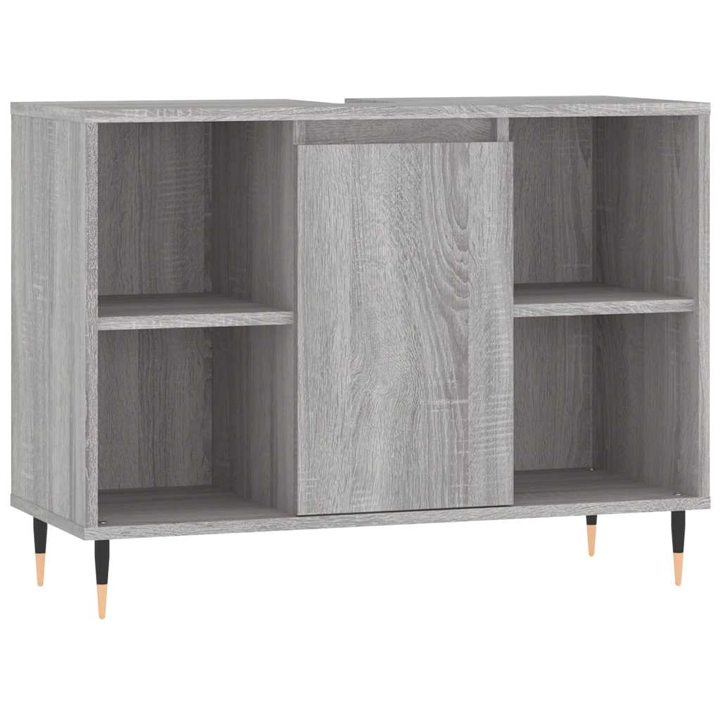 vidaXL Bathroom Cabinet Grey Sonoma 80x33x60 cm Engineered Wood
