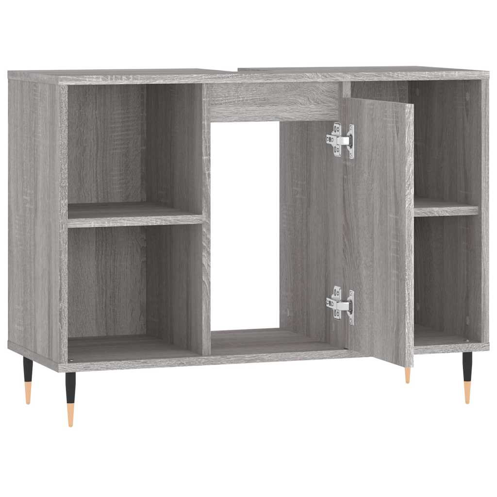 vidaXL Bathroom Cabinet Grey Sonoma 80x33x60 cm Engineered Wood