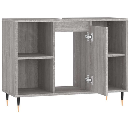 vidaXL Bathroom Cabinet Grey Sonoma 80x33x60 cm Engineered Wood