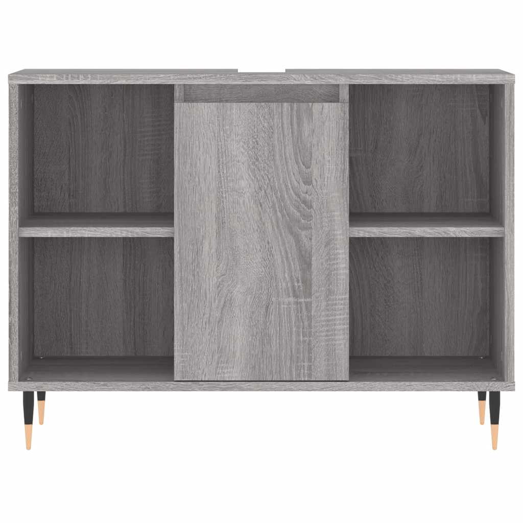 vidaXL Bathroom Cabinet Grey Sonoma 80x33x60 cm Engineered Wood
