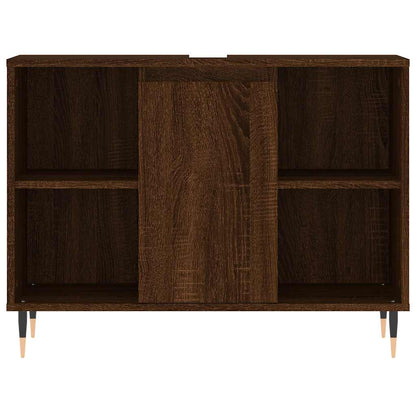 vidaXL Bathroom Cabinet Brown Oak 80x33x60 cm Engineered Wood