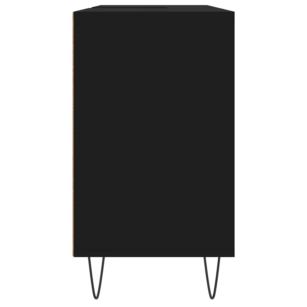 vidaXL Bathroom Cabinet Black 80x33x60 cm Engineered Wood