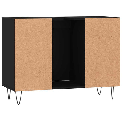 vidaXL Bathroom Cabinet Black 80x33x60 cm Engineered Wood