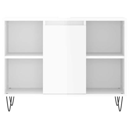 vidaXL Bathroom Cabinet High Gloss White 80x33x60 cm Engineered Wood