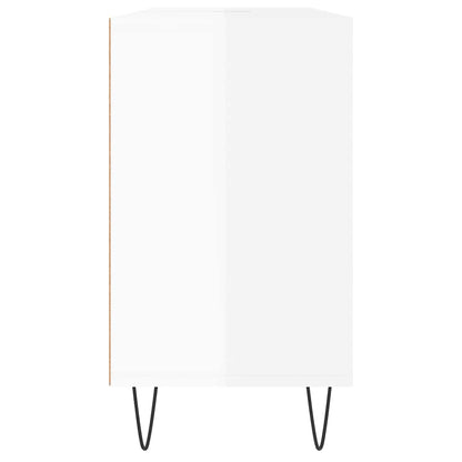 vidaXL Bathroom Cabinet High Gloss White 80x33x60 cm Engineered Wood