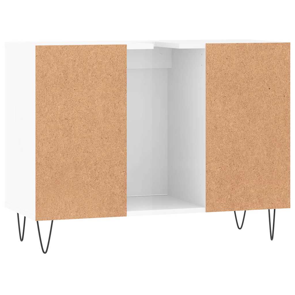 vidaXL Bathroom Cabinet High Gloss White 80x33x60 cm Engineered Wood
