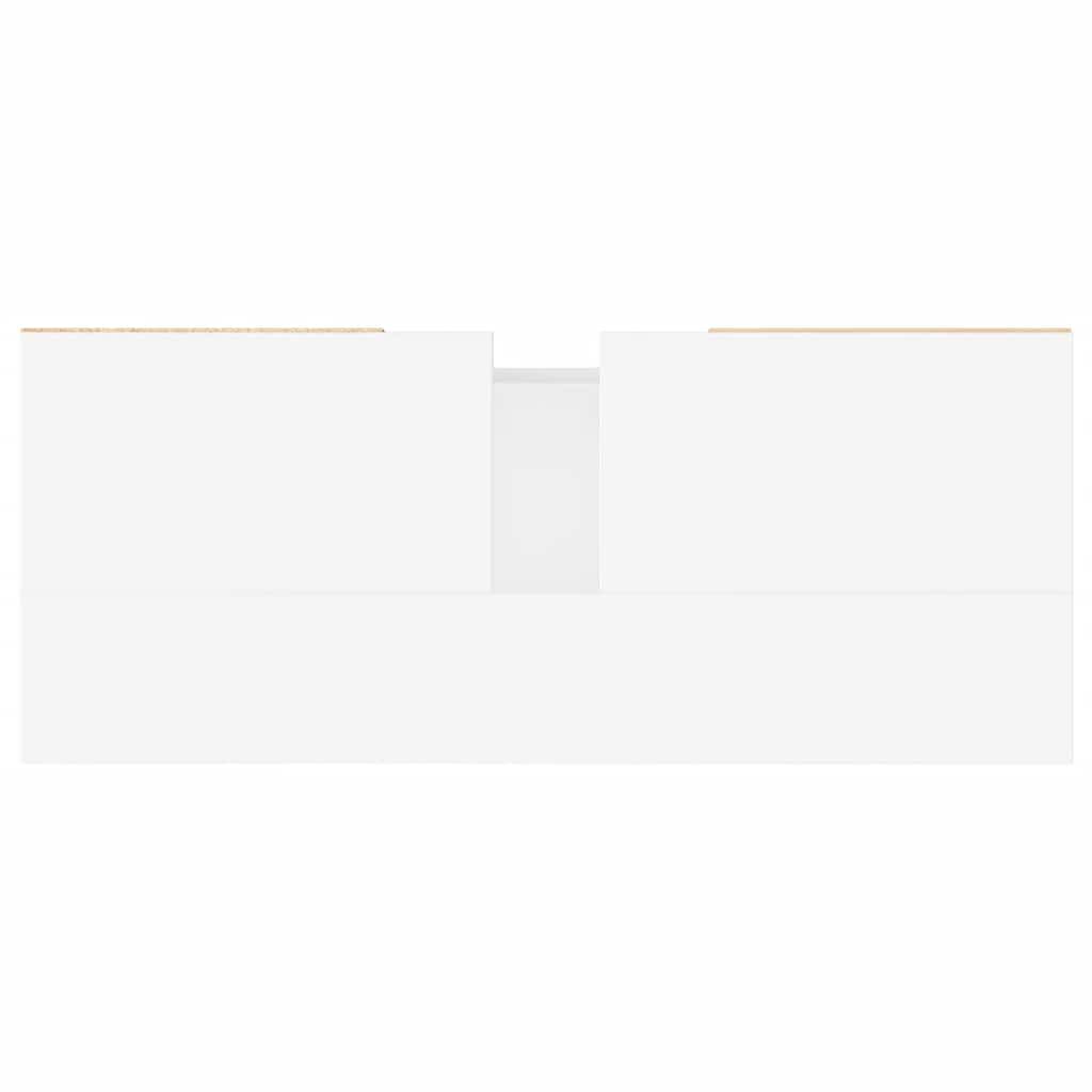vidaXL Bathroom Cabinet High Gloss White 80x33x60 cm Engineered Wood