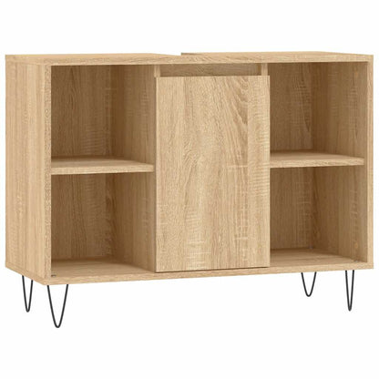 vidaXL Bathroom Cabinet Sonoma Oak 80x33x60 cm Engineered Wood