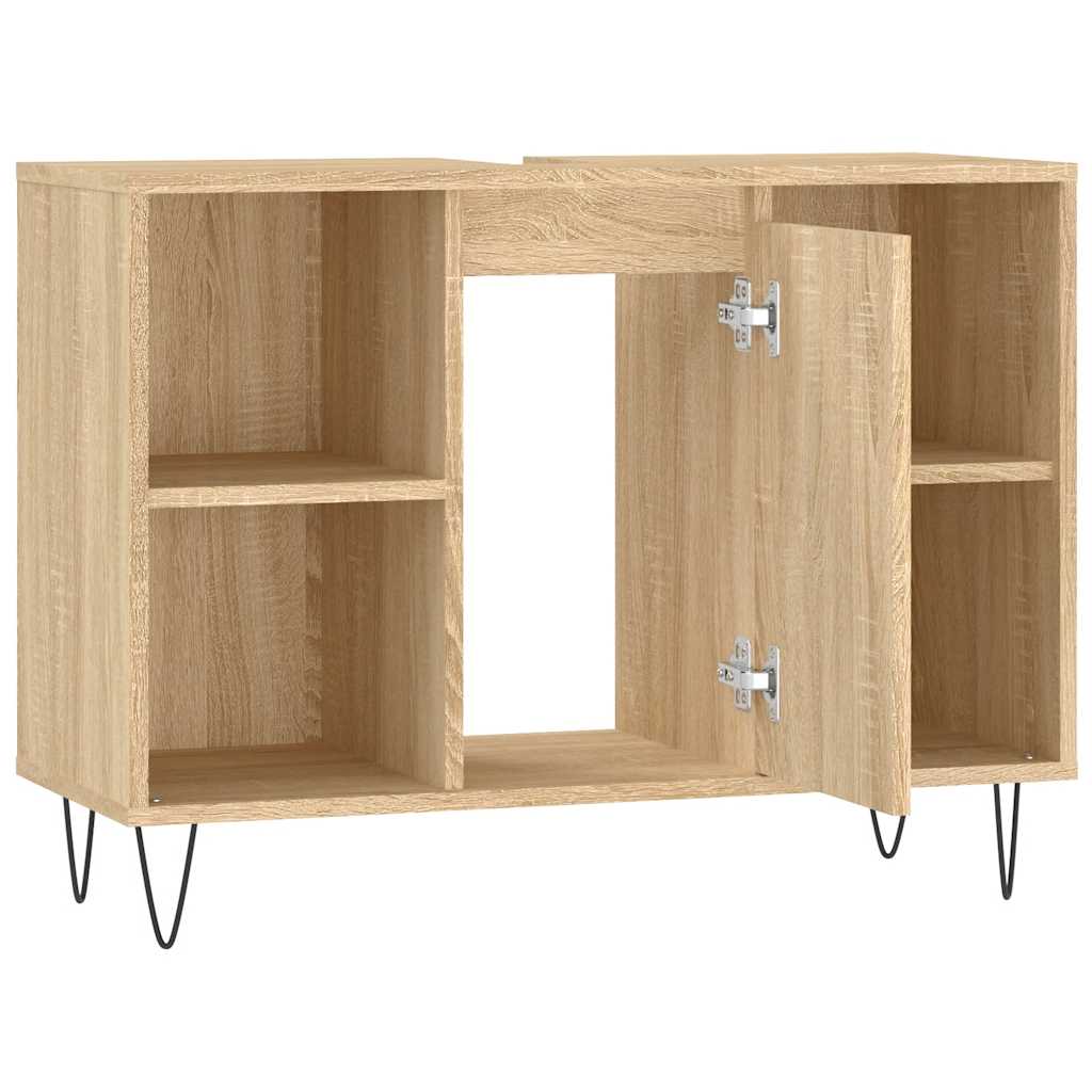 vidaXL Bathroom Cabinet Sonoma Oak 80x33x60 cm Engineered Wood