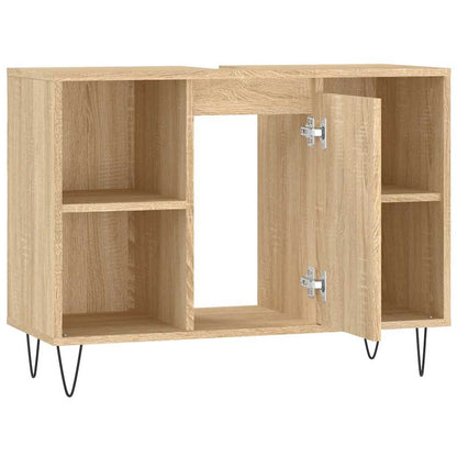 vidaXL Bathroom Cabinet Sonoma Oak 80x33x60 cm Engineered Wood