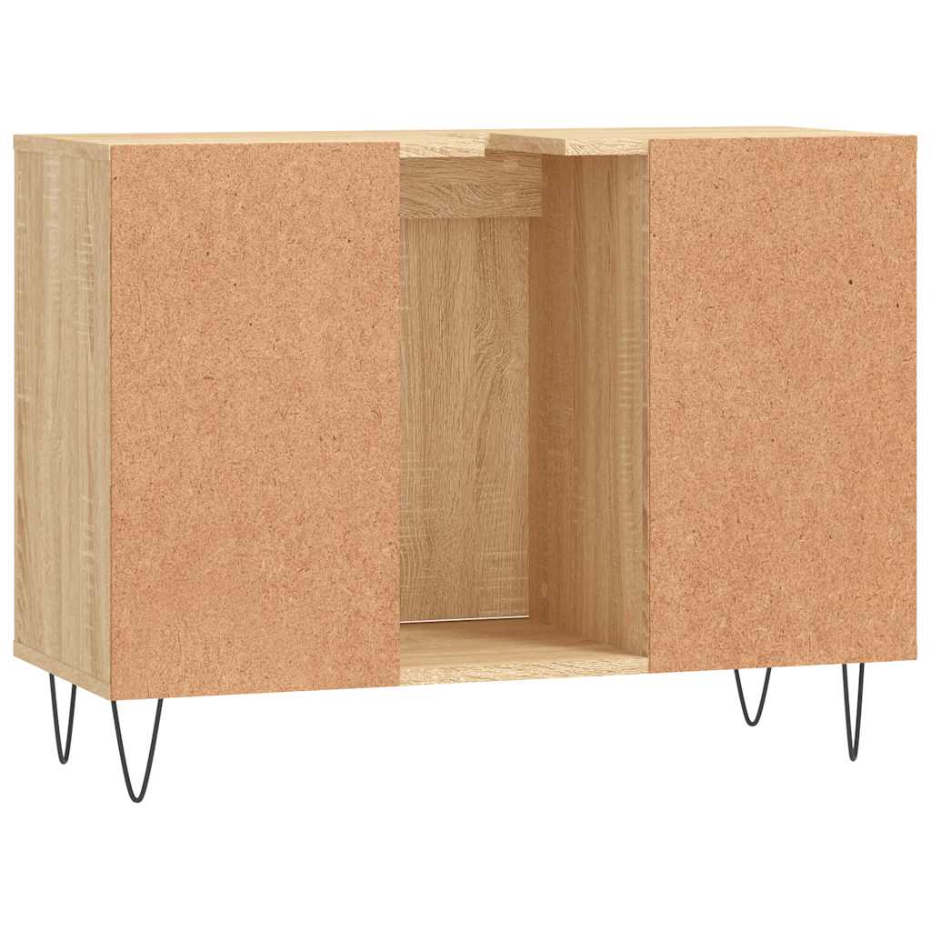 vidaXL Bathroom Cabinet Sonoma Oak 80x33x60 cm Engineered Wood