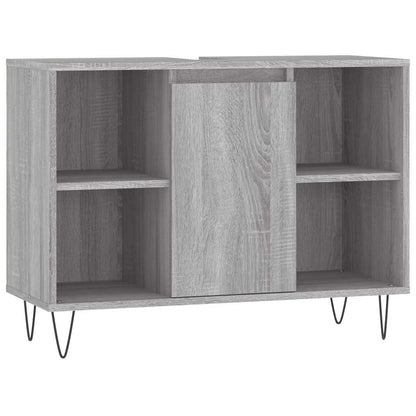 vidaXL Bathroom Cabinet Grey Sonoma 80x33x60 cm Engineered Wood