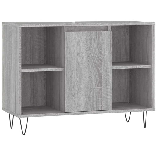 vidaXL Bathroom Cabinet Grey Sonoma 80x33x60 cm Engineered Wood
