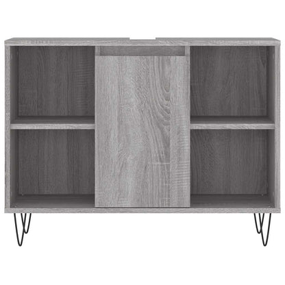 vidaXL Bathroom Cabinet Grey Sonoma 80x33x60 cm Engineered Wood