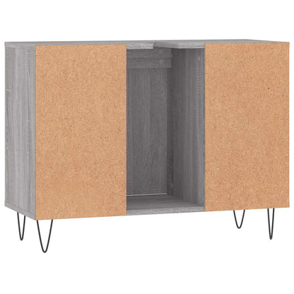 vidaXL Bathroom Cabinet Grey Sonoma 80x33x60 cm Engineered Wood