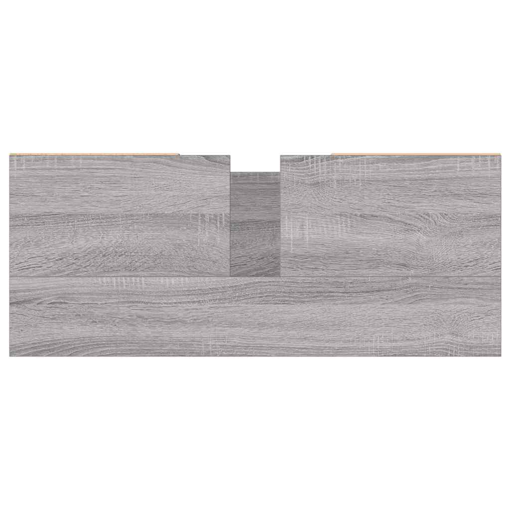 vidaXL Bathroom Cabinet Grey Sonoma 80x33x60 cm Engineered Wood