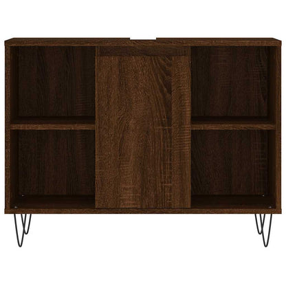 vidaXL Bathroom Cabinet Brown Oak 80x33x60 cm Engineered Wood