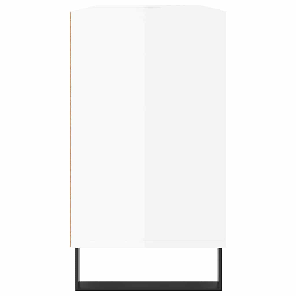 vidaXL Bathroom Cabinet High Gloss White 80x33x60 cm Engineered Wood