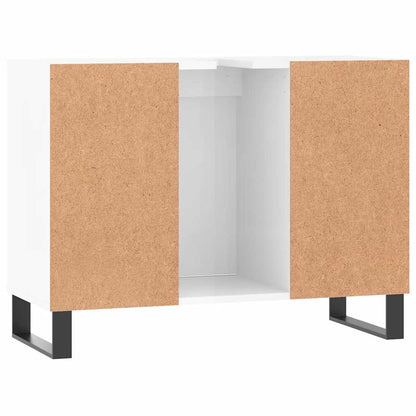 vidaXL Bathroom Cabinet High Gloss White 80x33x60 cm Engineered Wood