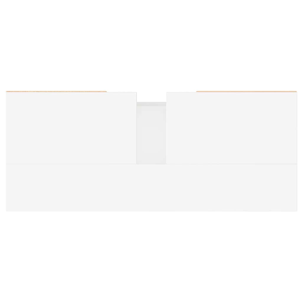 vidaXL Bathroom Cabinet High Gloss White 80x33x60 cm Engineered Wood