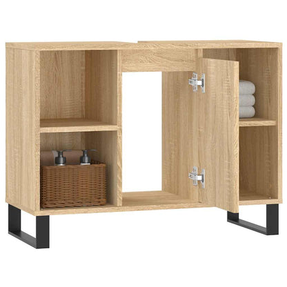 vidaXL Bathroom Cabinet Sonoma Oak 80x33x60 cm Engineered Wood