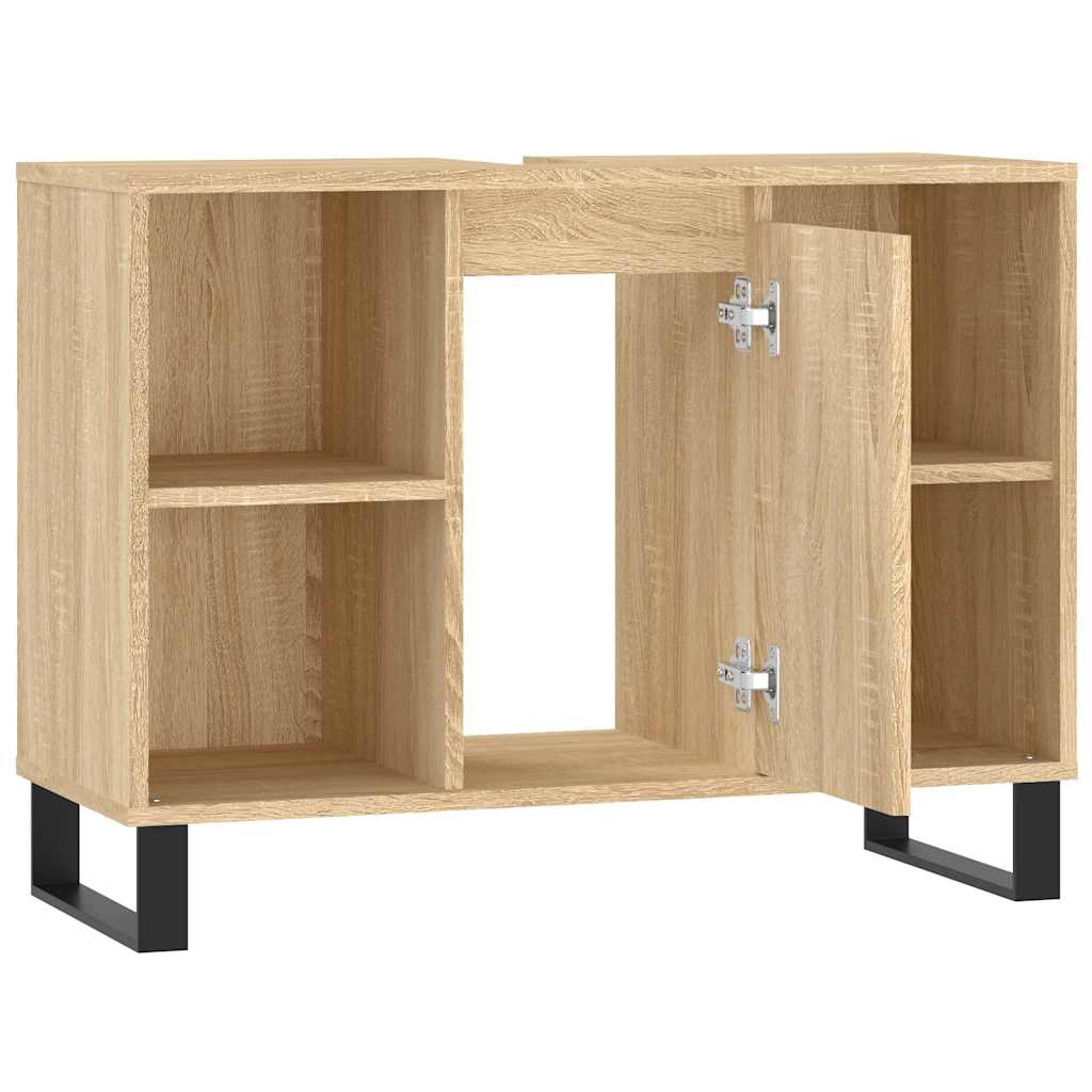 vidaXL Bathroom Cabinet Sonoma Oak 80x33x60 cm Engineered Wood