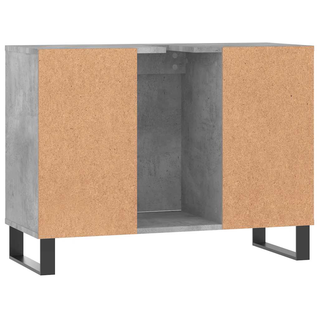 vidaXL Bathroom Cabinet Concrete Grey 80x33x60 cm Engineered Wood