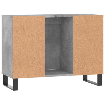 vidaXL Bathroom Cabinet Concrete Grey 80x33x60 cm Engineered Wood