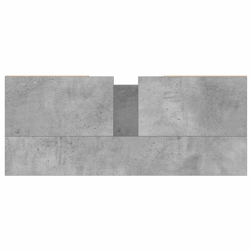 vidaXL Bathroom Cabinet Concrete Grey 80x33x60 cm Engineered Wood