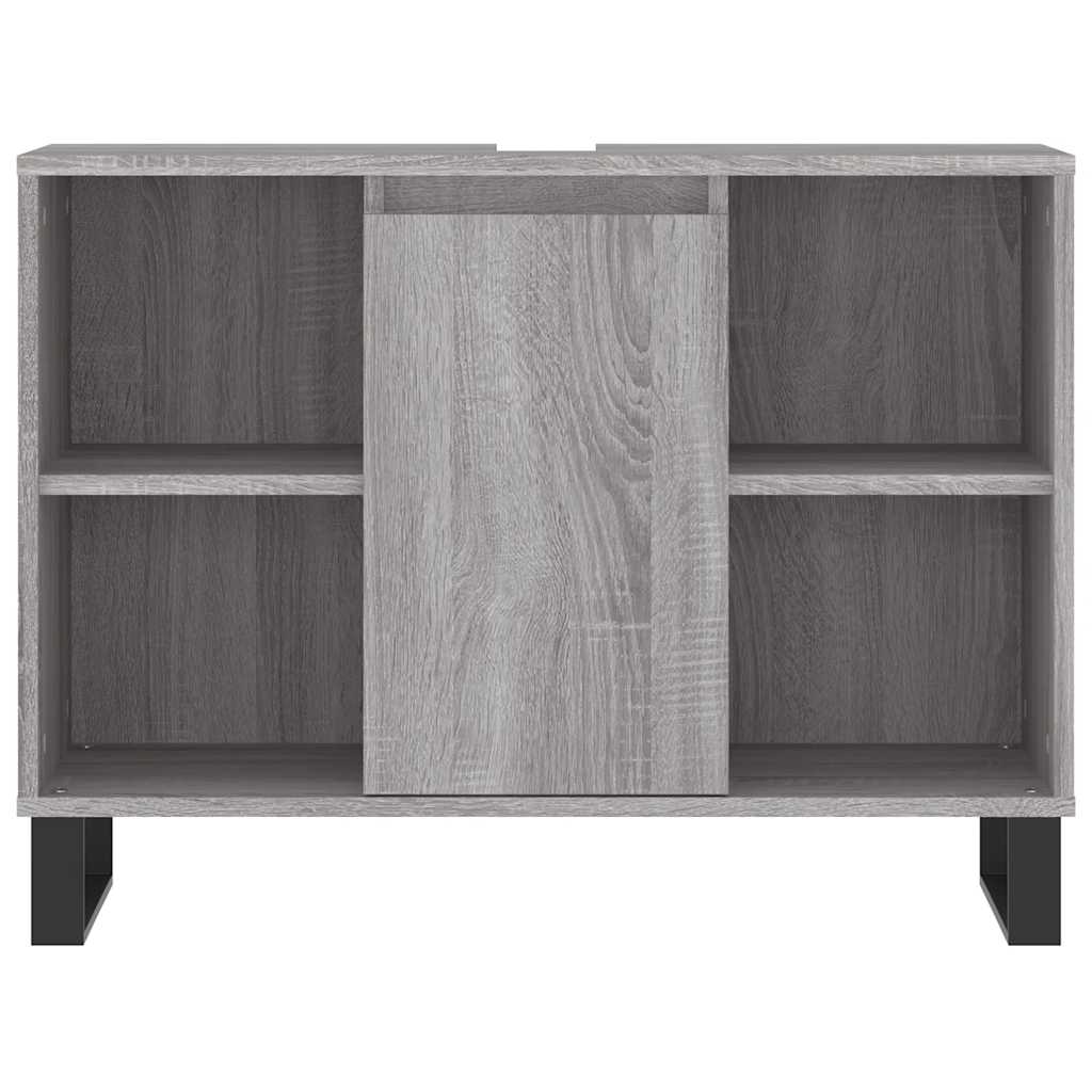 vidaXL Bathroom Cabinet Grey Sonoma 80x33x60 cm Engineered Wood