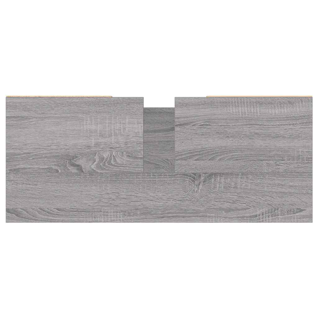 vidaXL Bathroom Cabinet Grey Sonoma 80x33x60 cm Engineered Wood