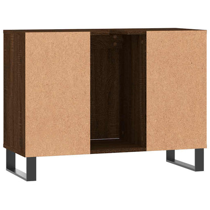 vidaXL Bathroom Cabinet Brown Oak 80x33x60 cm Engineered Wood