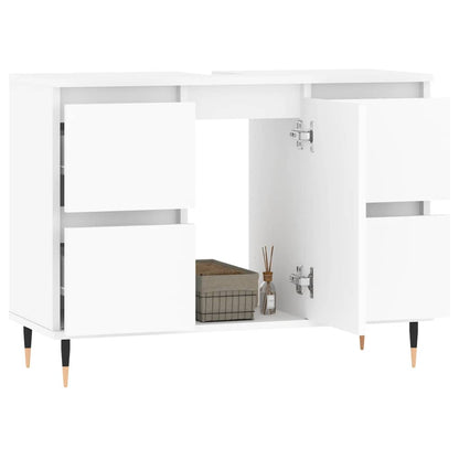 vidaXL Bathroom Cabinet White 80x33x60 cm Engineered Wood