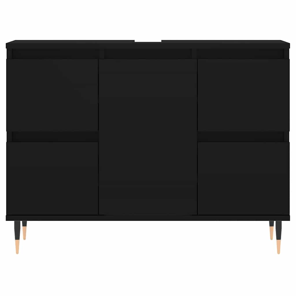 vidaXL Bathroom Cabinet Black 80x33x60 cm Engineered Wood