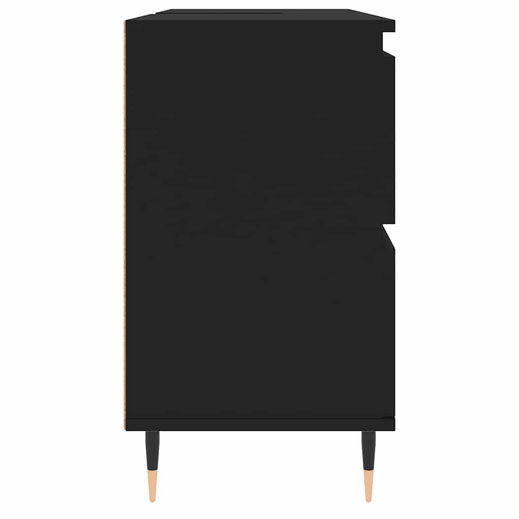 vidaXL Bathroom Cabinet Black 80x33x60 cm Engineered Wood