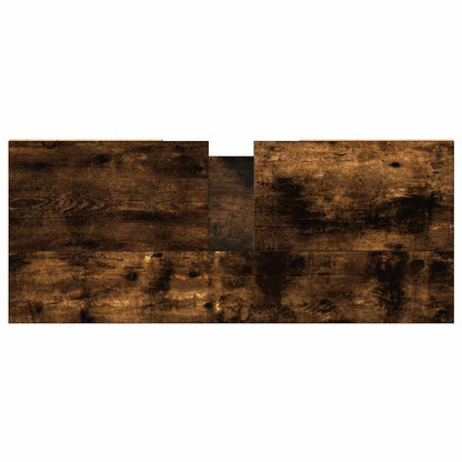 vidaXL Bathroom Cabinet Smoked Oak 80x33x60 cm Engineered Wood