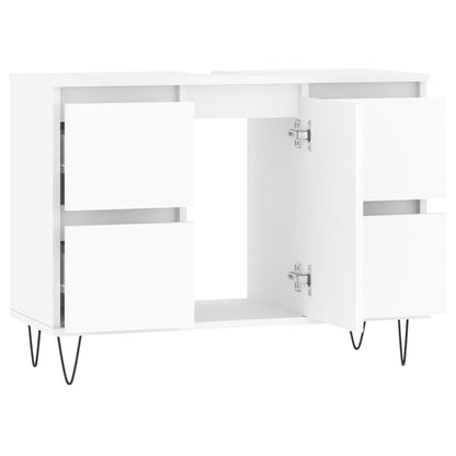 vidaXL Bathroom Cabinet White 80x33x60 cm Engineered Wood