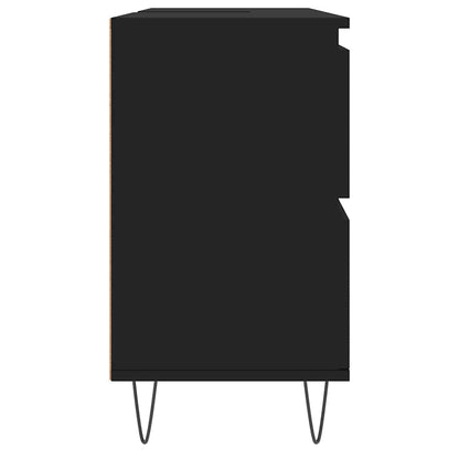 vidaXL Bathroom Cabinet Black 80x33x60 cm Engineered Wood