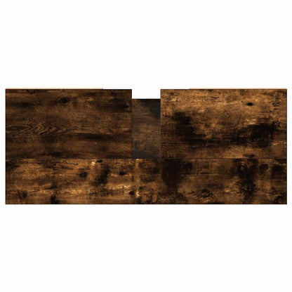 vidaXL Bathroom Cabinet Smoked Oak 80x33x60 cm Engineered Wood