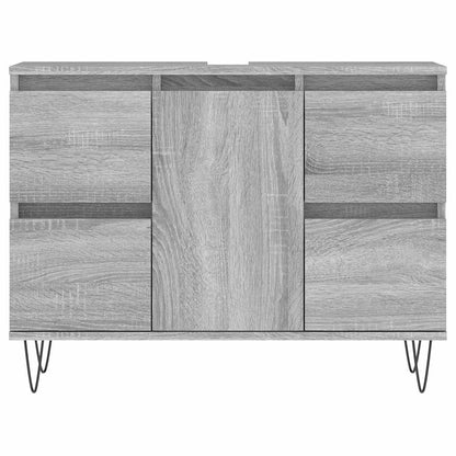 vidaXL Bathroom Cabinet Grey Sonoma 80x33x60 cm Engineered Wood