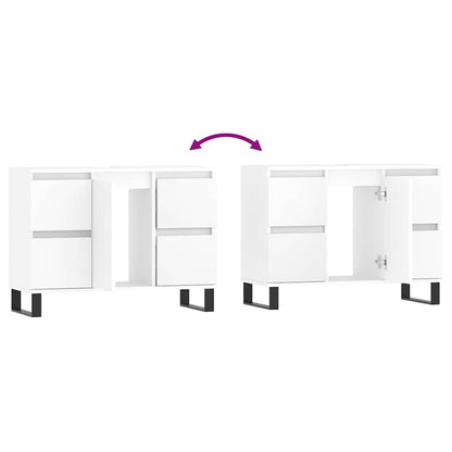 vidaXL Bathroom Cabinet White 80x33x60 cm Engineered Wood