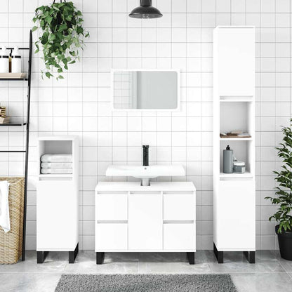 vidaXL Bathroom Cabinet White 80x33x60 cm Engineered Wood