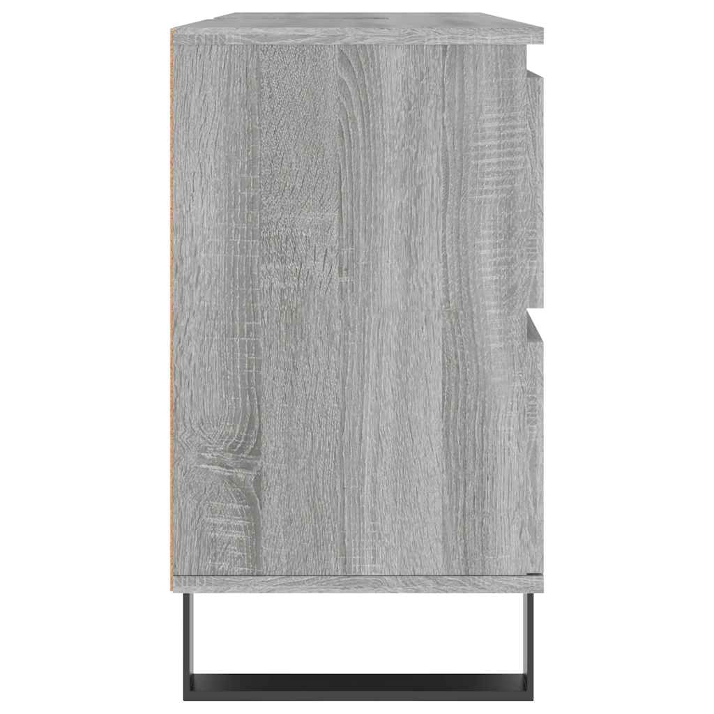 vidaXL Bathroom Cabinet Grey Sonoma 80x33x60 cm Engineered Wood