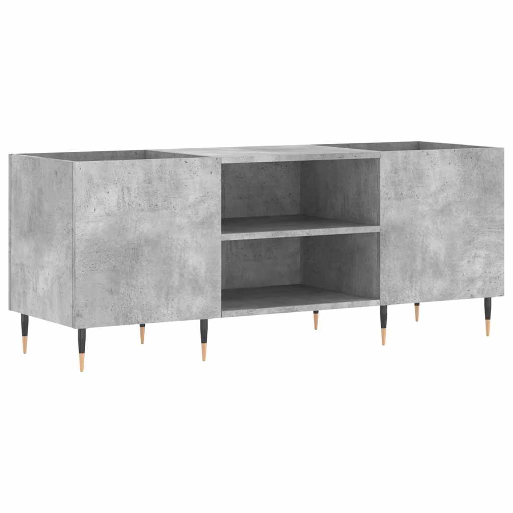 vidaXL Record Cabinet Concrete Grey 121x38x48 cm Engineered Wood